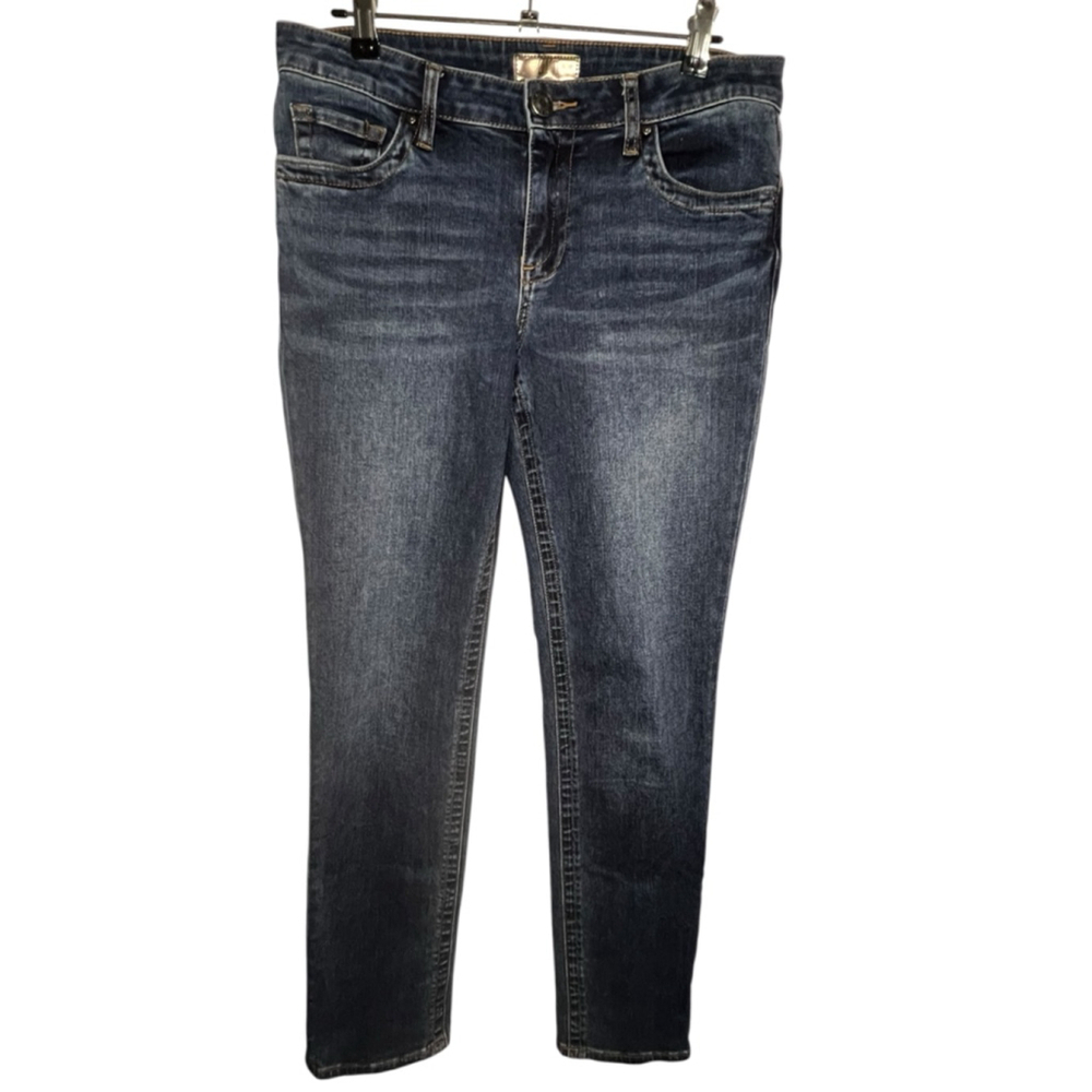 Kut From The Kloth Dark Wash Straight Leg Mid-Rise Denim Jeans